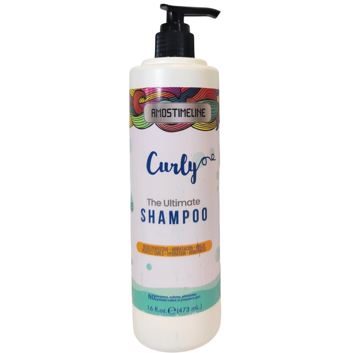 Amostimeline - Shampoo Hidratante para Cabello Rizado: Definición, Nutrición y Brillo 16 OZ