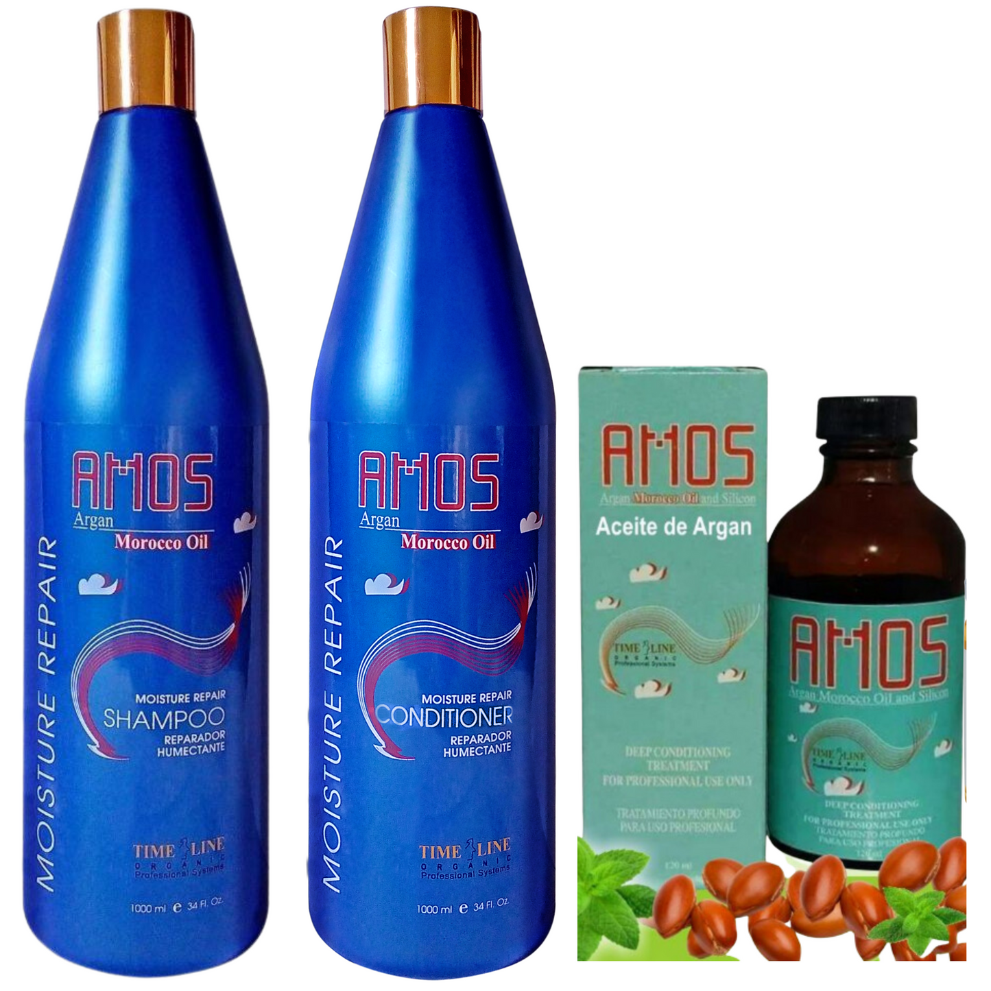 SHAMPOO- ACONDICIONADOR Y ACEITE DE ARGAN 4 OZ