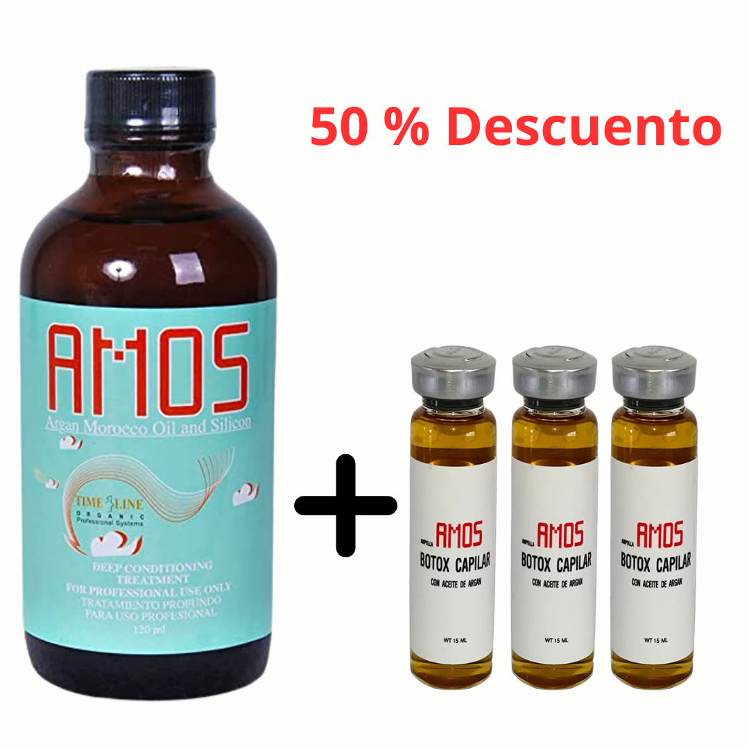 OFERTA - Kit 3 ampollas Botox Capilar 10 ml + 1 Aceite de Argan 120 ml ( 4 oz